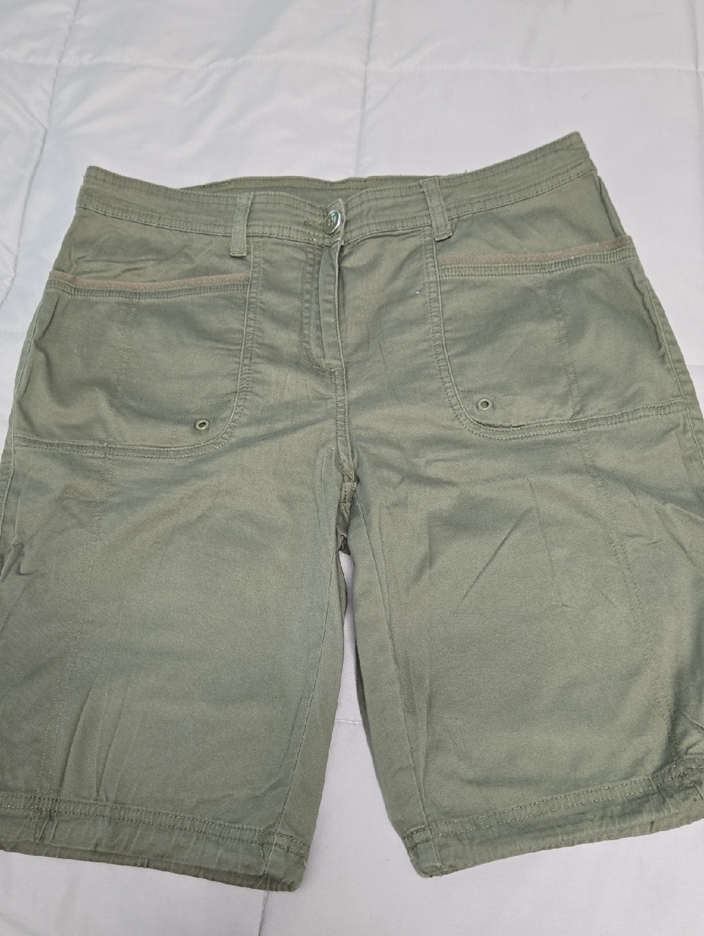 Karen Scott Olive Utility Shorts